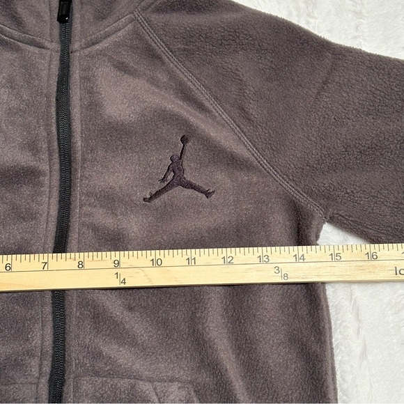 Nike Jordan Fleece Jacket Boys Youth Jumpman Gray Full Zip Rayon Blend Size M - Picture 5 of 8